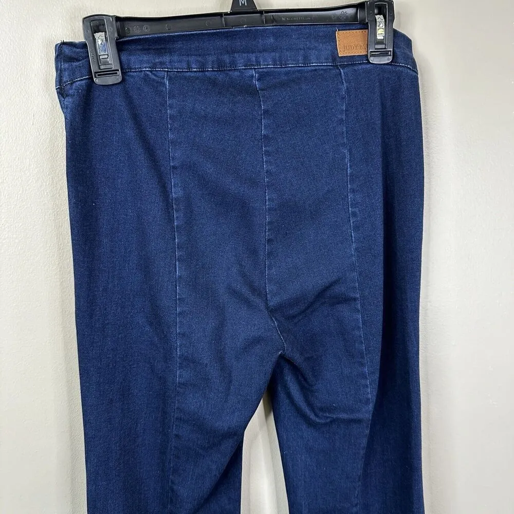 Judy Blue Jeans Womens 7/28 Super Flare Fit Dark Wash Blue Stretch JB8464 - Image 15