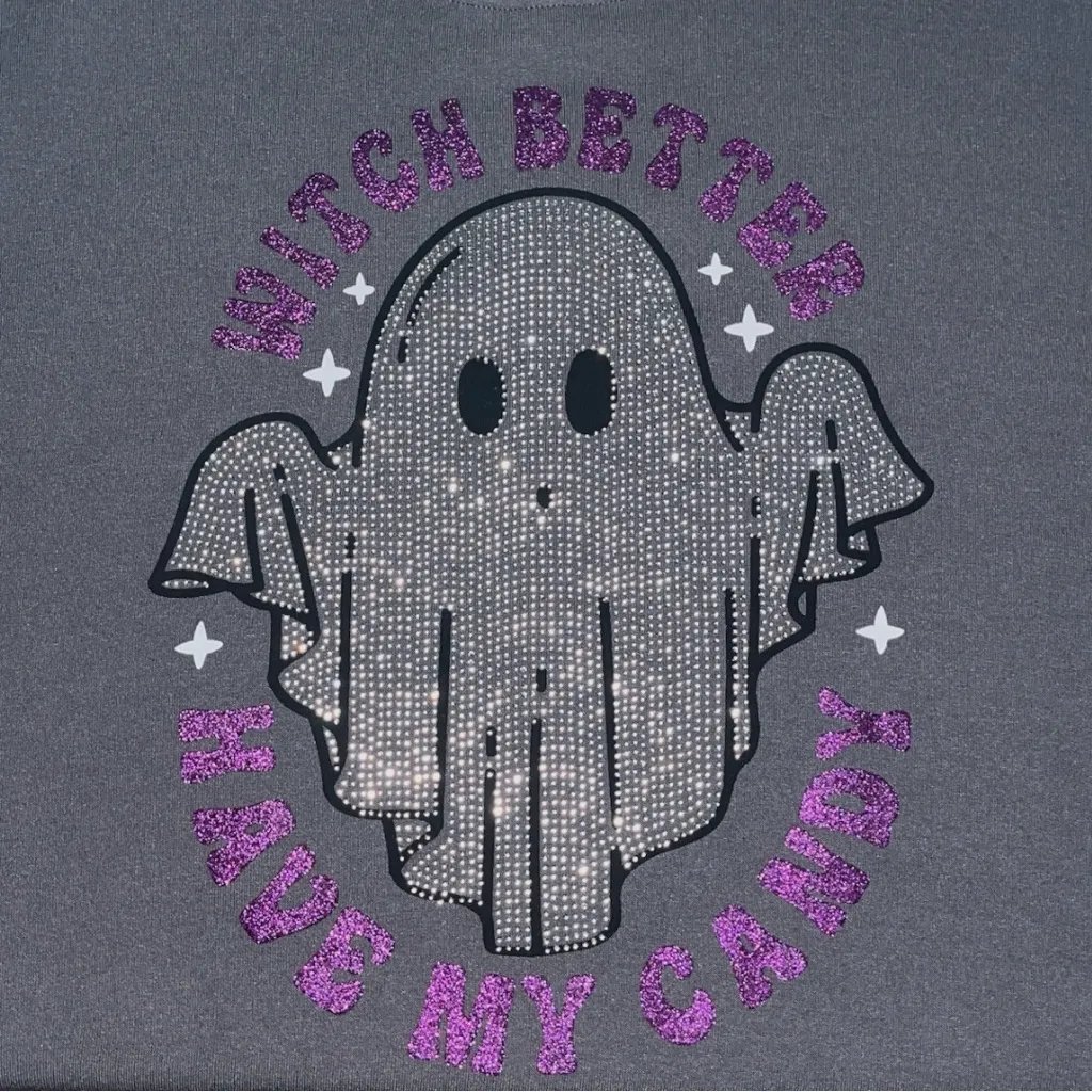 Better/Together Witch Better Have My Candy Ghost Sweatshirt Gray Size L - Image 5