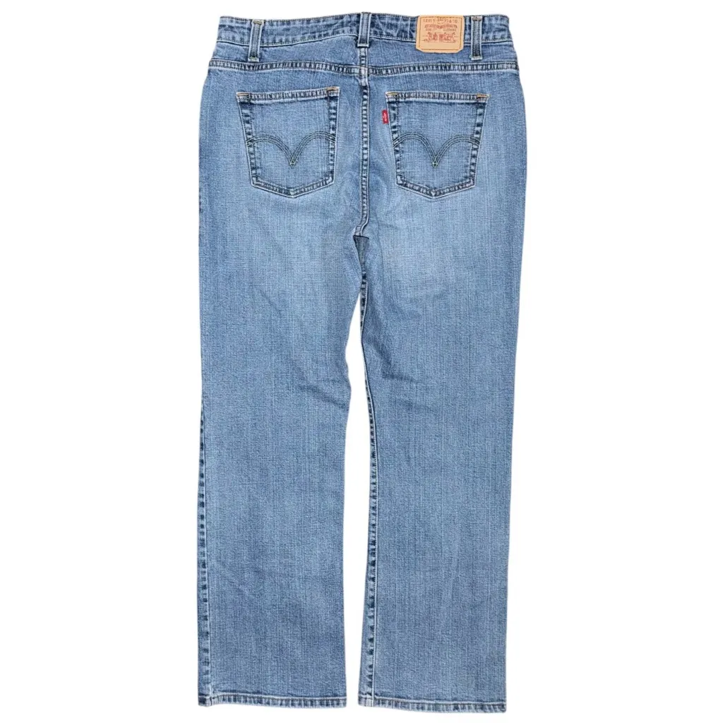 Vintage Y2K Levi's 515 Boot Cut Jeans Women's 16 (34x31) Faded Blue Denim - Image 2
