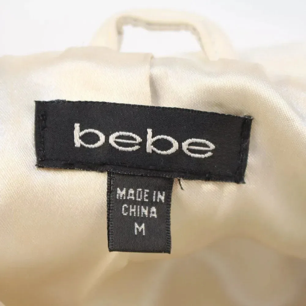 bebe ladies leather jacket size M - Image 9