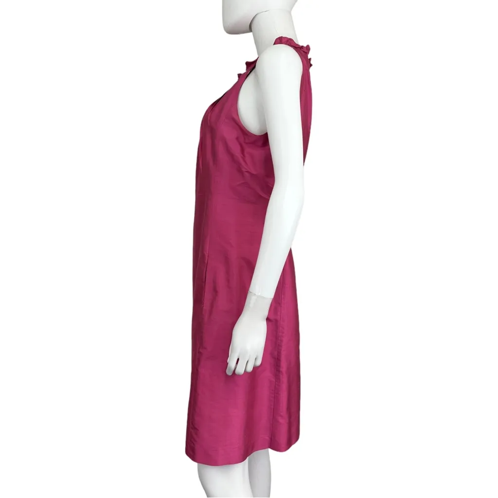 COREN MOORE Pink Silk Midi Dress Size 10 - Image 2