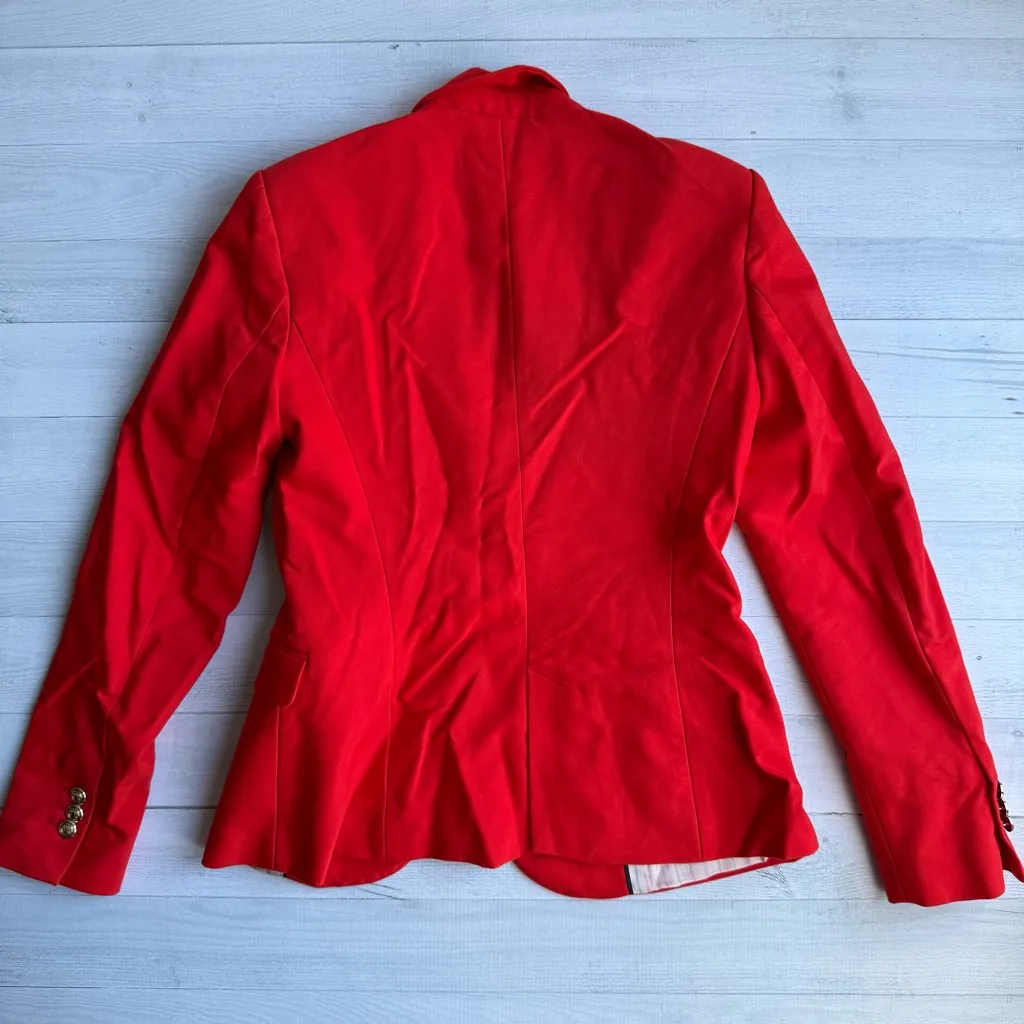ZARA  Basic Collection Bright Red Women's Blazer Size S - Image 2