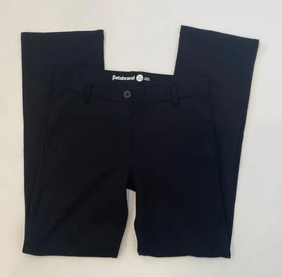 Betabrand Classic Straight Leg Black Dress Yoga Pants Stretchy Sz Sm Petite - Image 1