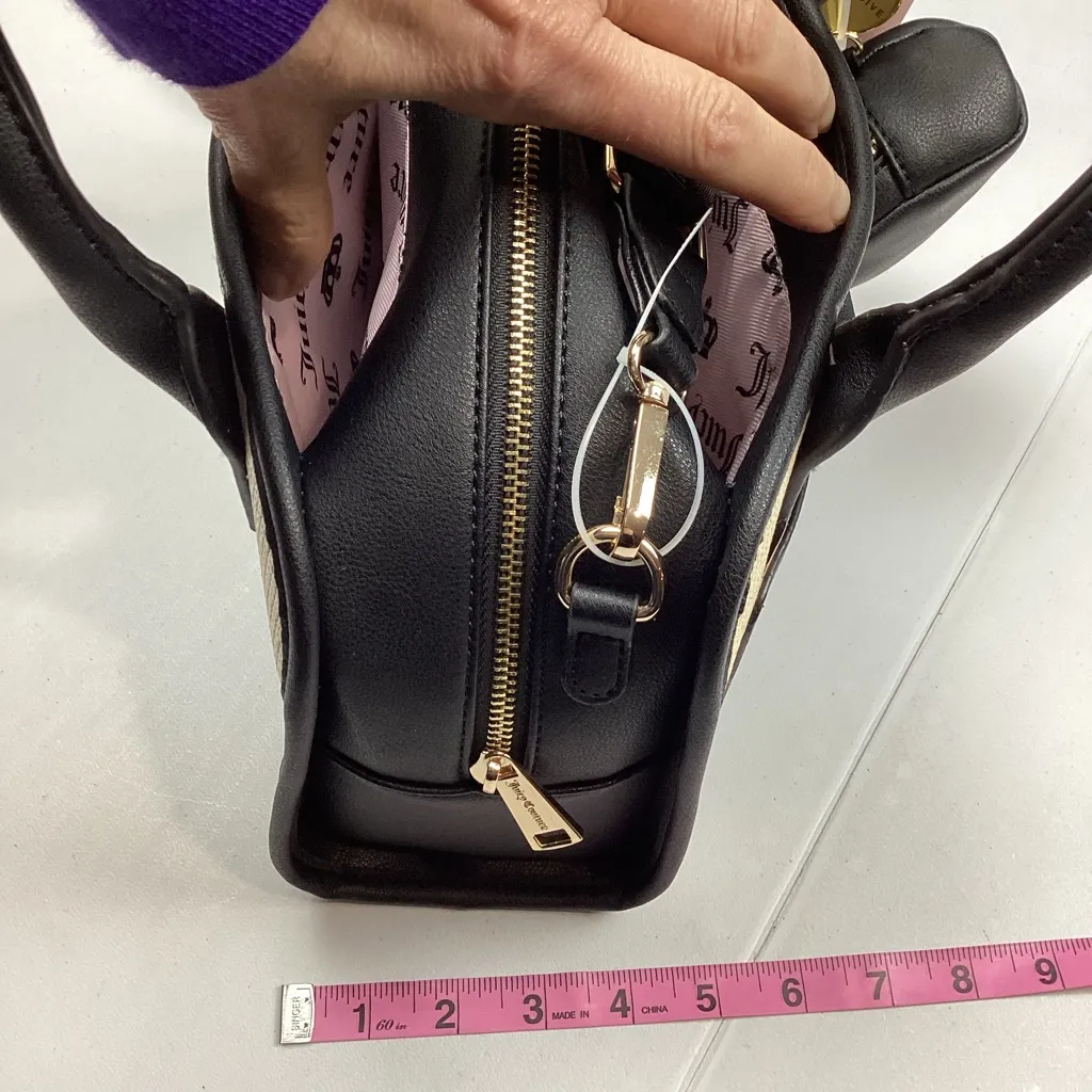 NEW! Juicy Couture Black and Cream Cross Body Bag Purse - Image 4