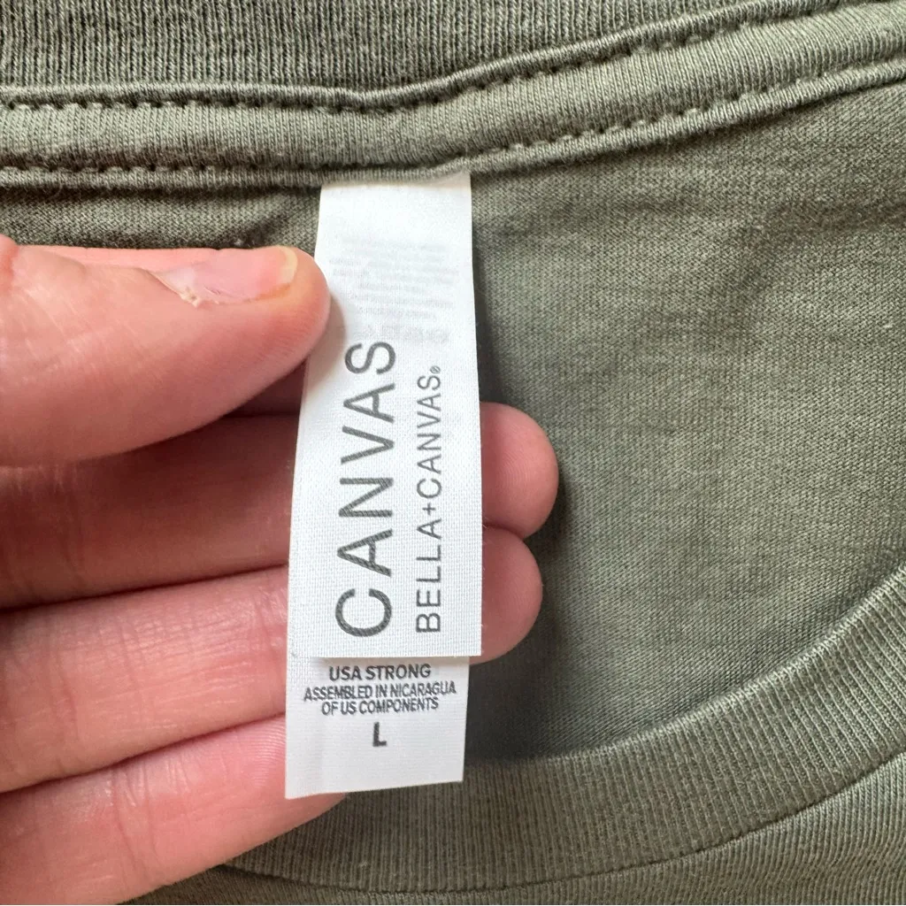 Bella Canvas Olive Tee with Jambo Mickey Print - Image 2