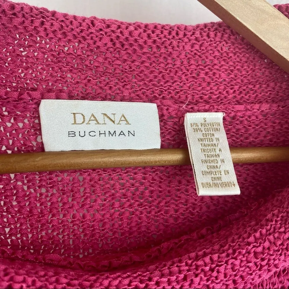 Dana Buchman Hot Pink long Sleeve Cowl Neck Knit Sweater S - Image 5