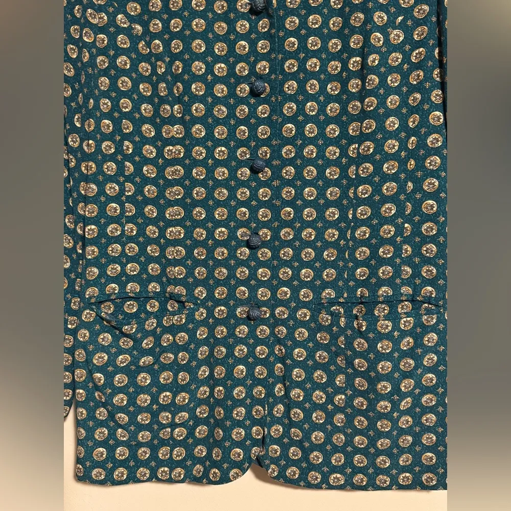 EUC Norton McNaughton Blue, Orange & White Striped Floral Patterned Outfit 6P/8P - Image 4