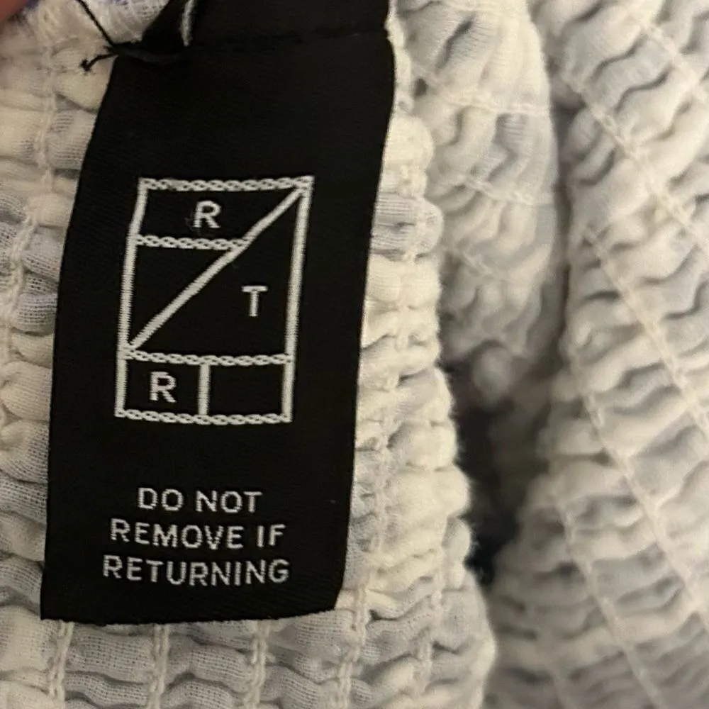 Kate Spade New York Navy White Tropical Smocked Jumpsuit MSRP 298.00 - Image 9