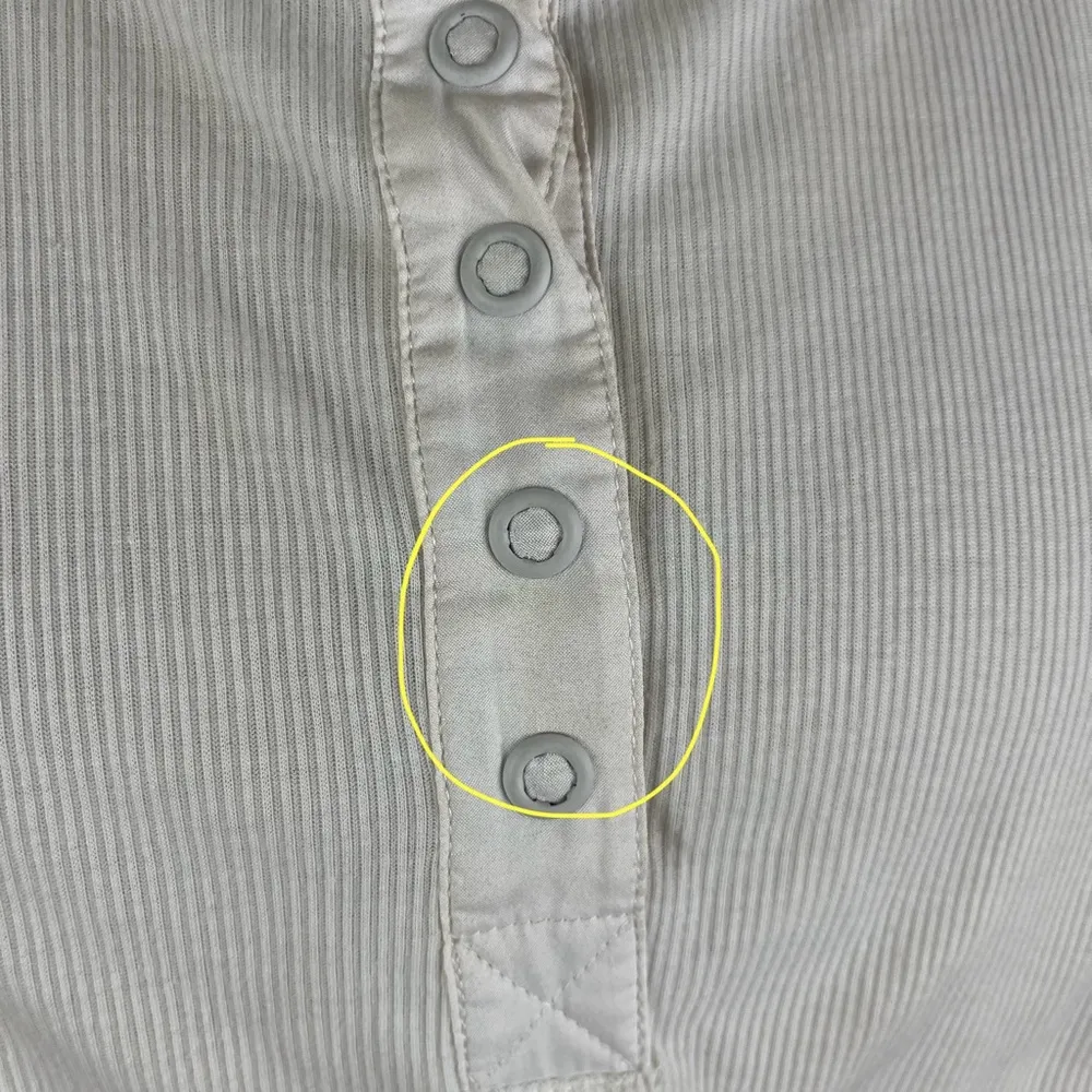 Free People Twice as Nice Henley in White - Image 5