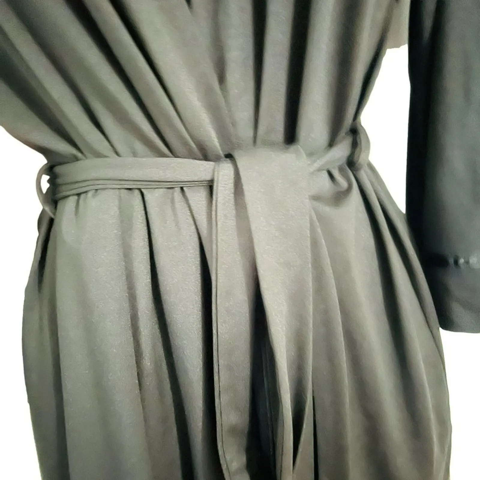 In Bloom Black Robe Dressing  Thigh Length Tie Belt Womens S/M - Image 3