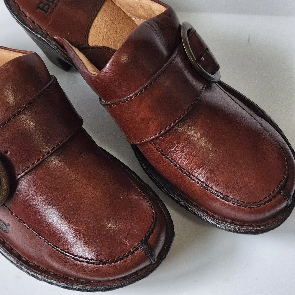 Born Montara Mahogany platform clogs size 9 Brown - Image 2