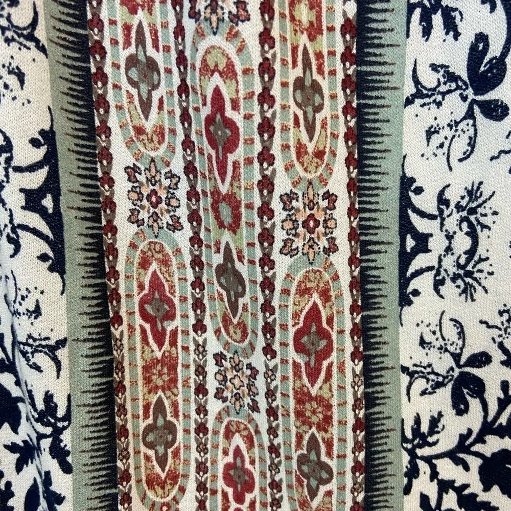 Peter Nygard Boho Mixed Media Tunic Top Women’s Size Small - Image 6