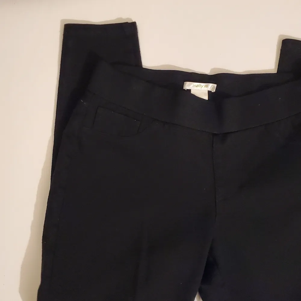 🔥SALE🔥Matty M Womens Black Slub Pointe Legging Pants S - Image 5