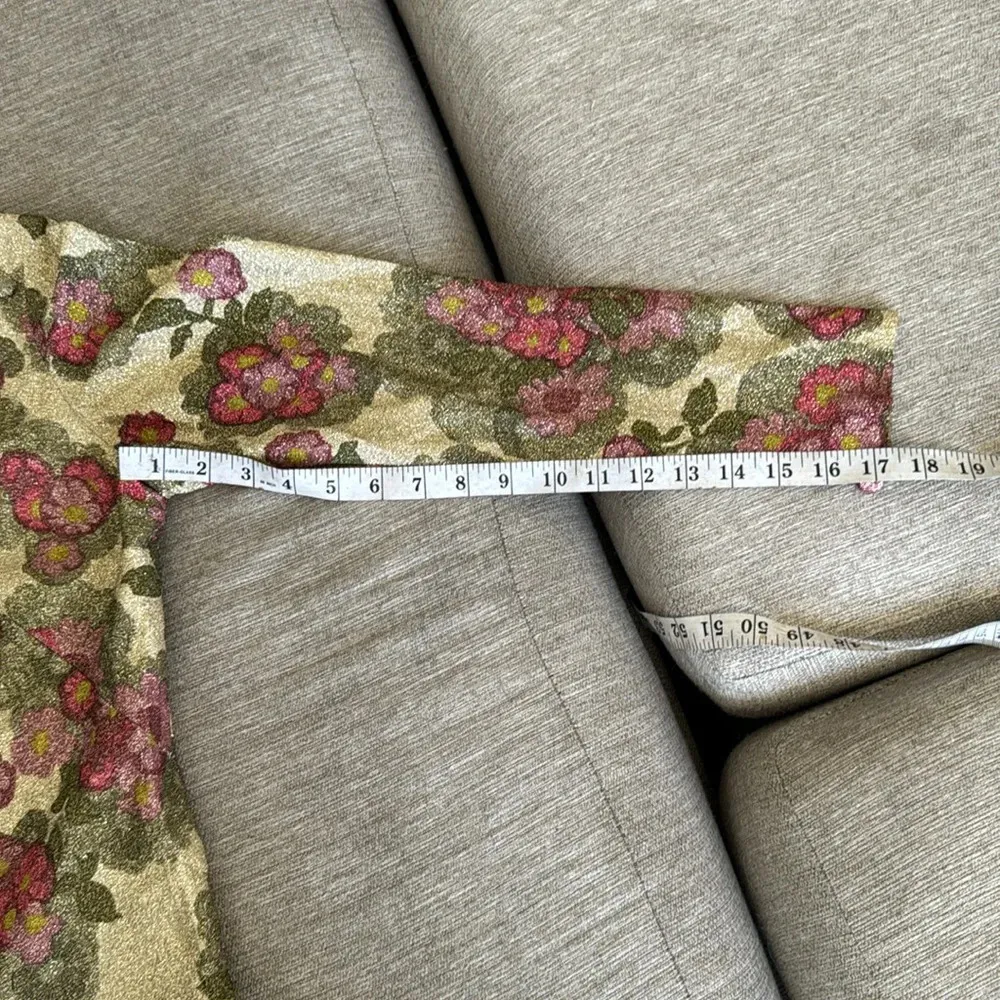 Custom handmade gold floral roses sparkle dress one of a kind small - Image 11