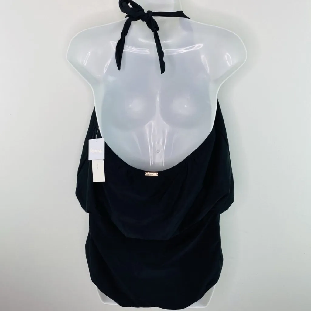 Raisins Curve $94 Black Casablanca High Neck One Piece Swimsuit Size 16W - Image 3