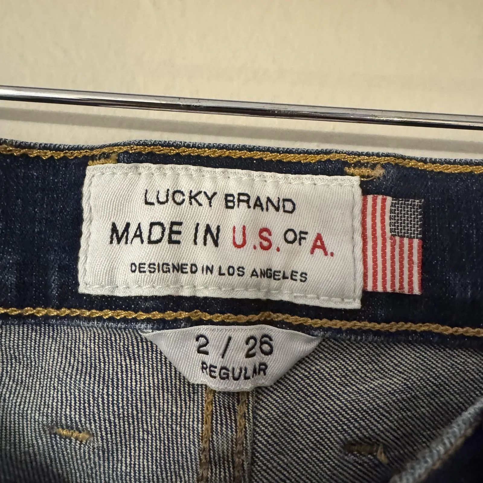 Lucky Brand Charlotte Kick Flare Jeans Womens 2 Blue Mid Rise Stretch Made USA - Image 4