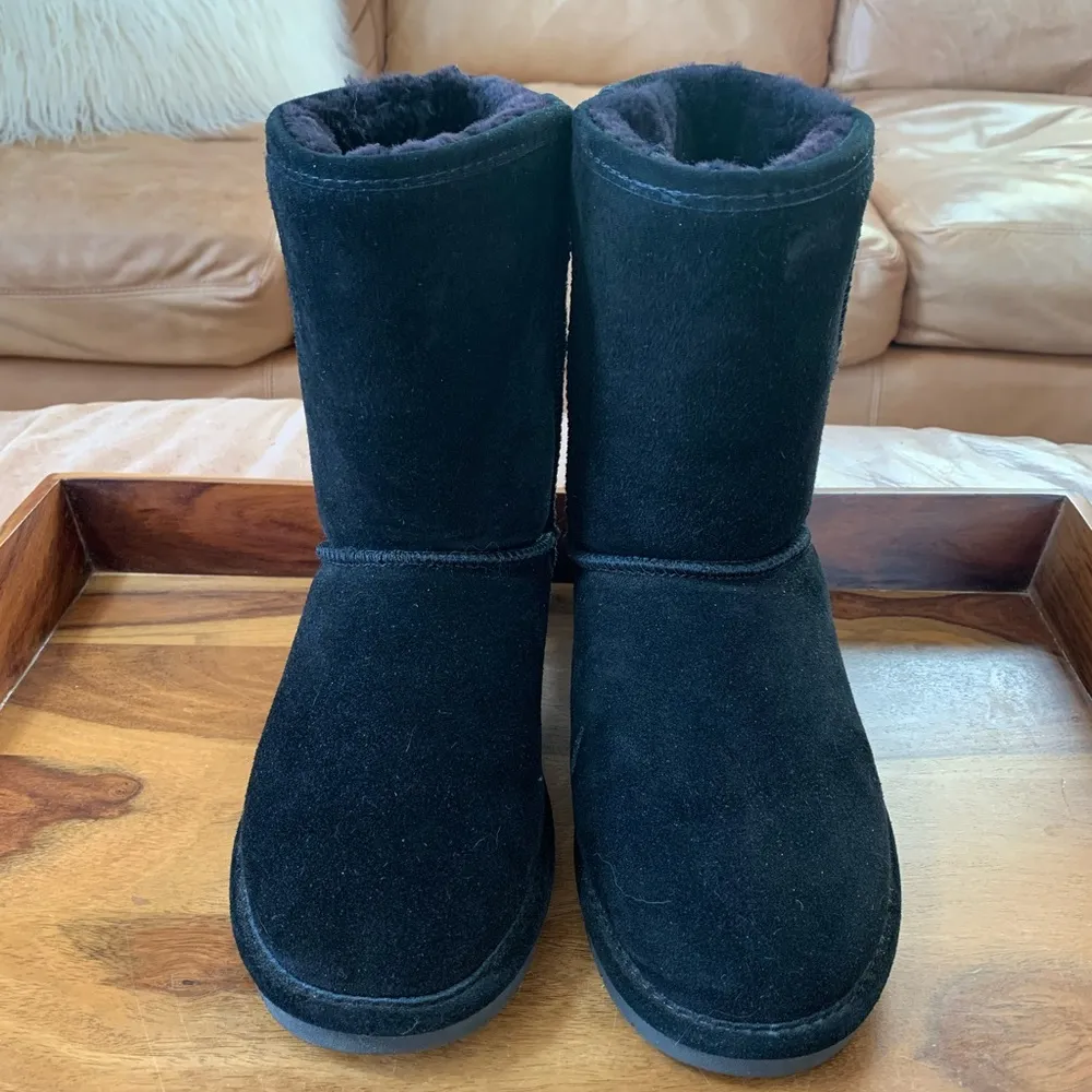 BearPaw Black Sherpa Suede Boots - Image 4