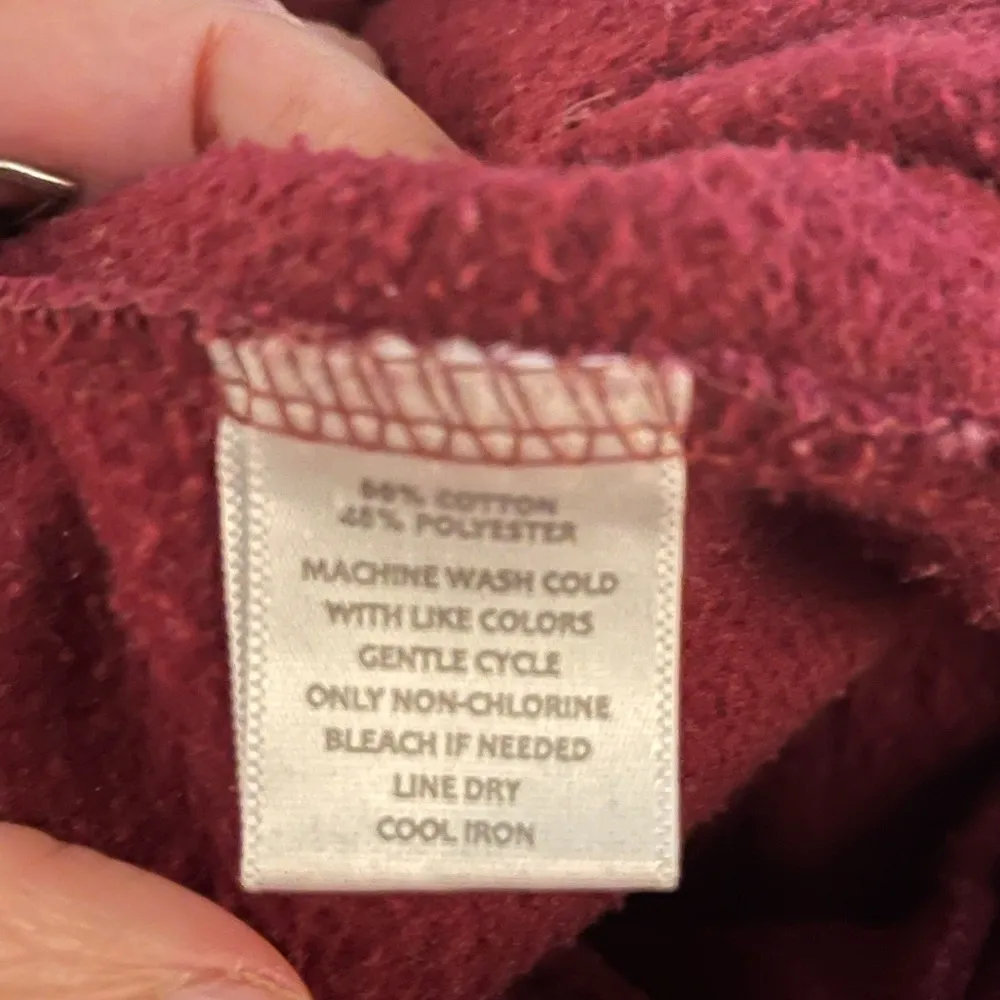 MV Sport Burgundy UC San Diego Embroidered Hoodie Size Small - Image 4