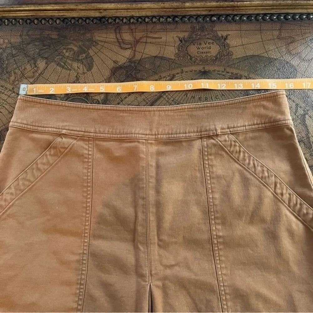 ALC Womens size 8 Brown Mini Dane A Line Skirt Back Zip Oversized Pockets Cotton - Image 70