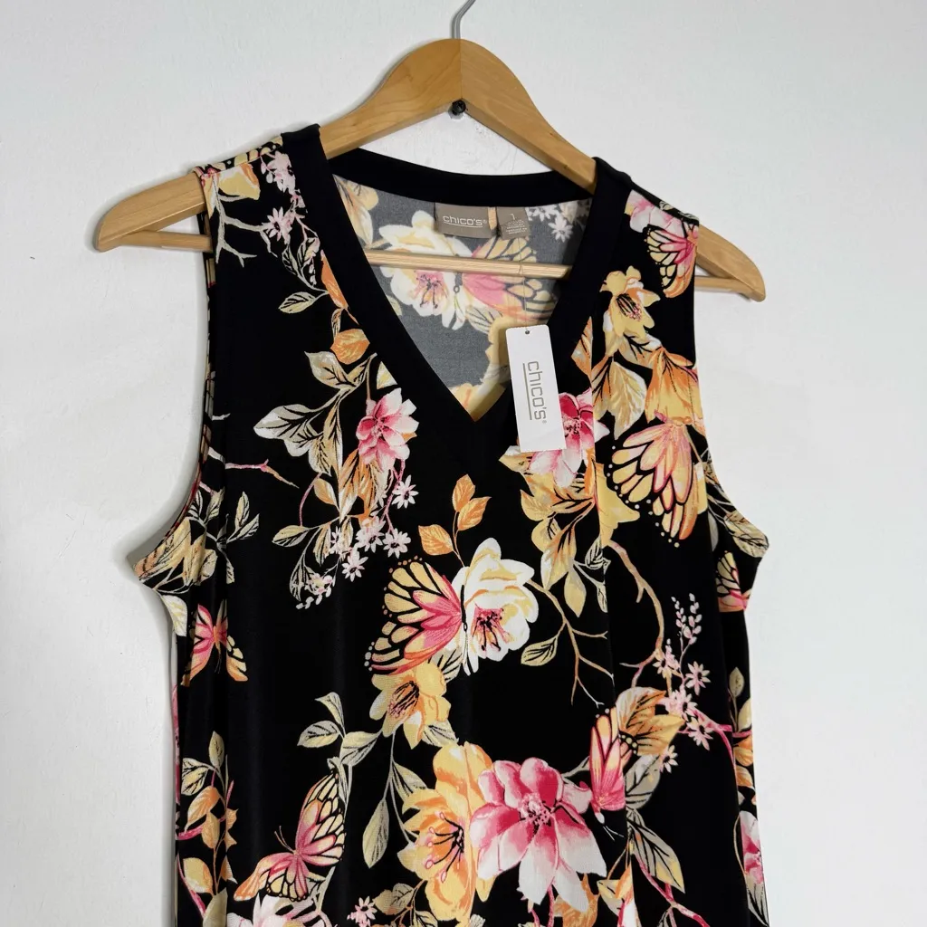 Chico’s Briah V-Neck Sleeveless Maxi Dress – Size Medium (1) – NWT - Image 6