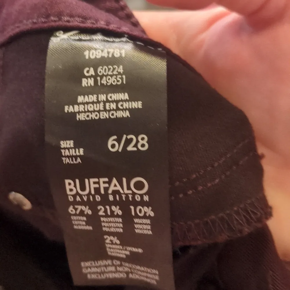 Buffalo David Bitton  Purple Karolin Mid Rise Jegging Size 6/28 - Image 4