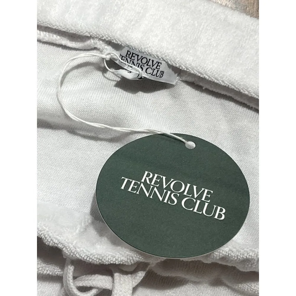 Revolve Tennis Club Drawstring Skirt in White Small New Womens Terry Cloth - Image 7