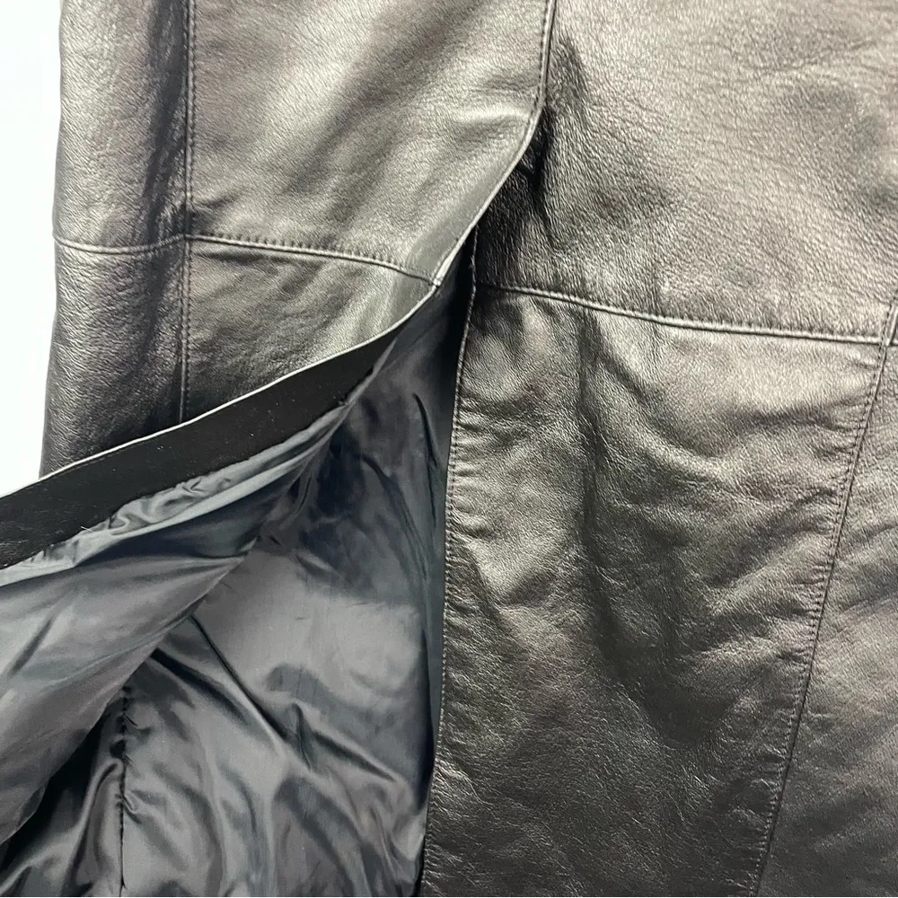 Direct Action D.A.N.Y New York Leather Trench Coat Fur - Image 7