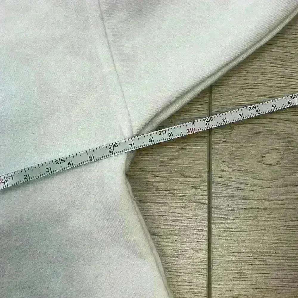 Lee White Cropped Hoodie Size Large - Image 9