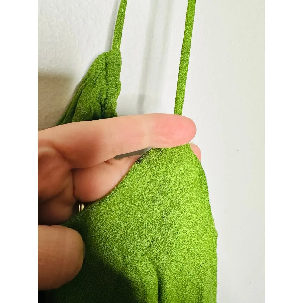 REFORMATION Green Dover Sleeveless Tie Back Strappy A-line Midi Dress Size 0 - Image 7