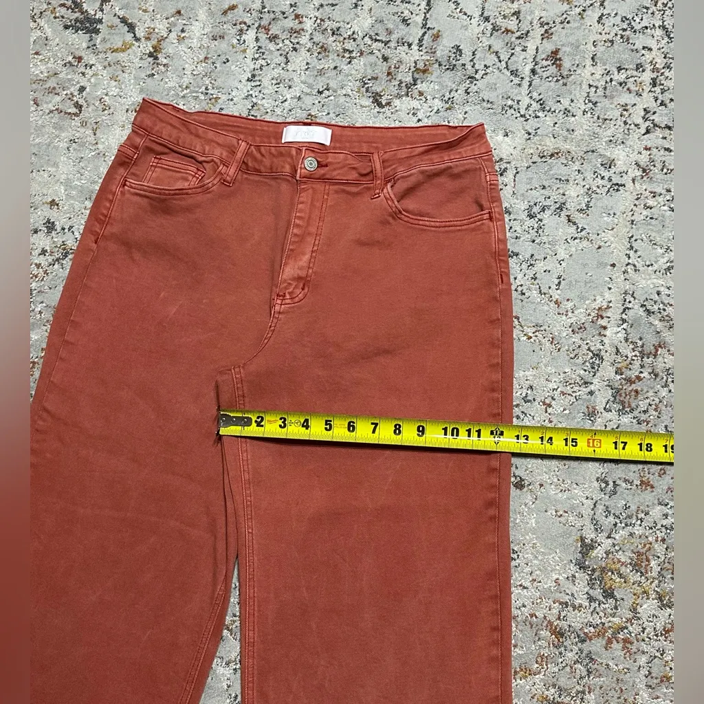 VERVET Rust Wide Leg Cropped Jeans size 32 - Image 11