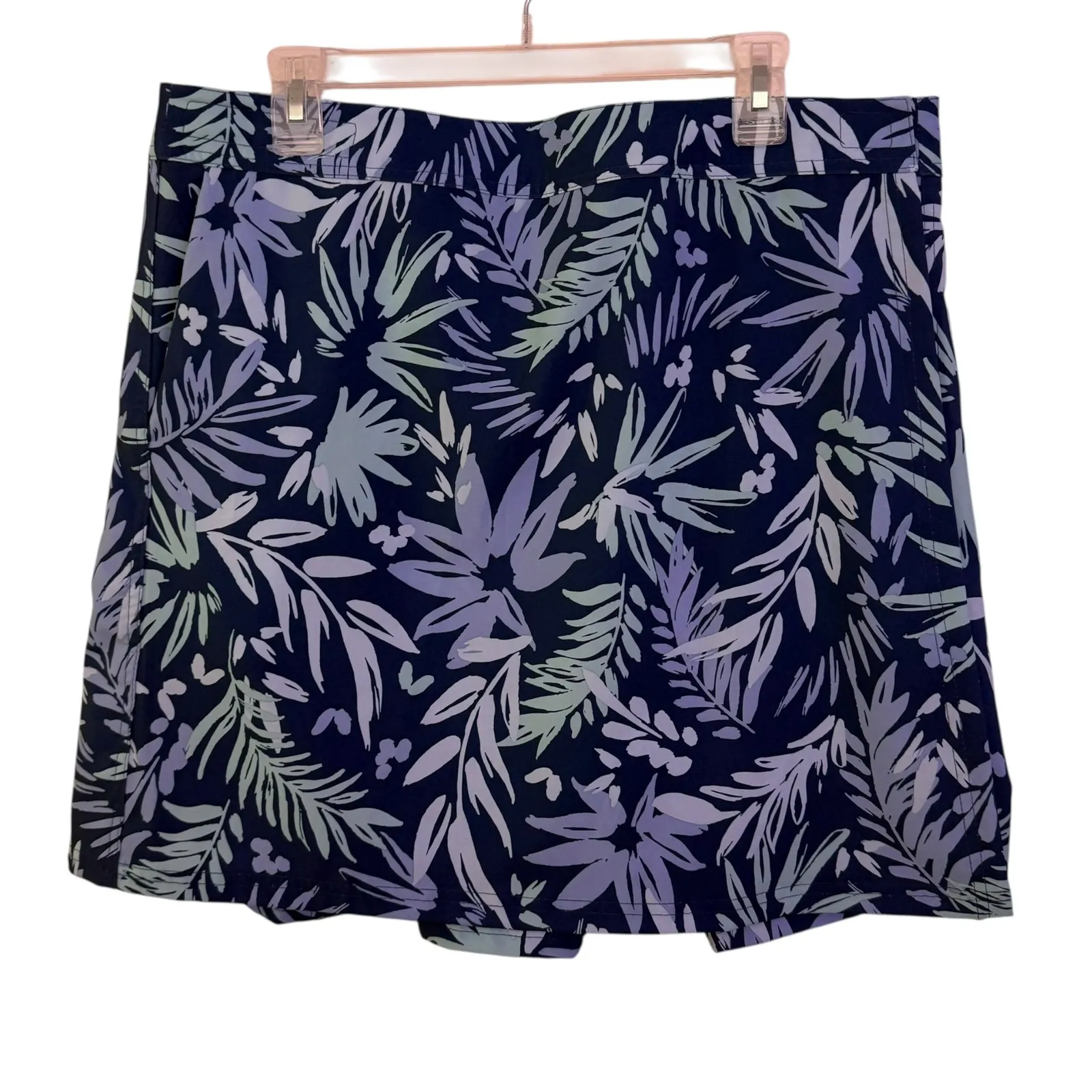 RipSkirt Hawaii Wrap Skirt Botanical Blue Womens‎ XL 19" Long Pockets Beach NEW - Image 2