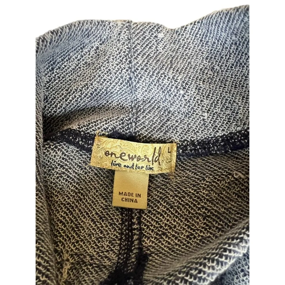 One World Women's Two Tone Blue Cardigan - Image 3