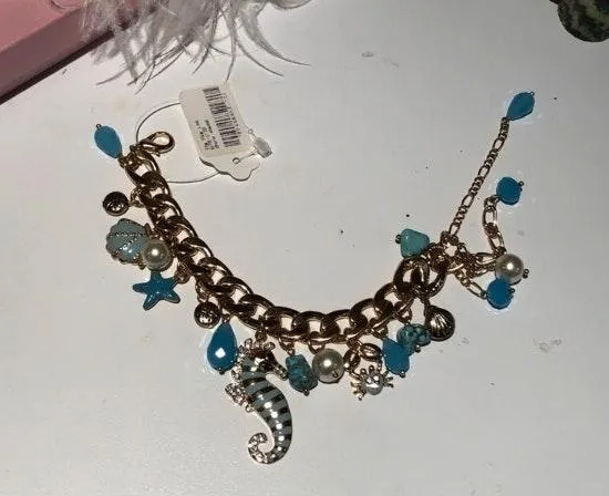 Beach Ocean Bead Charm Bracelet - Image 6