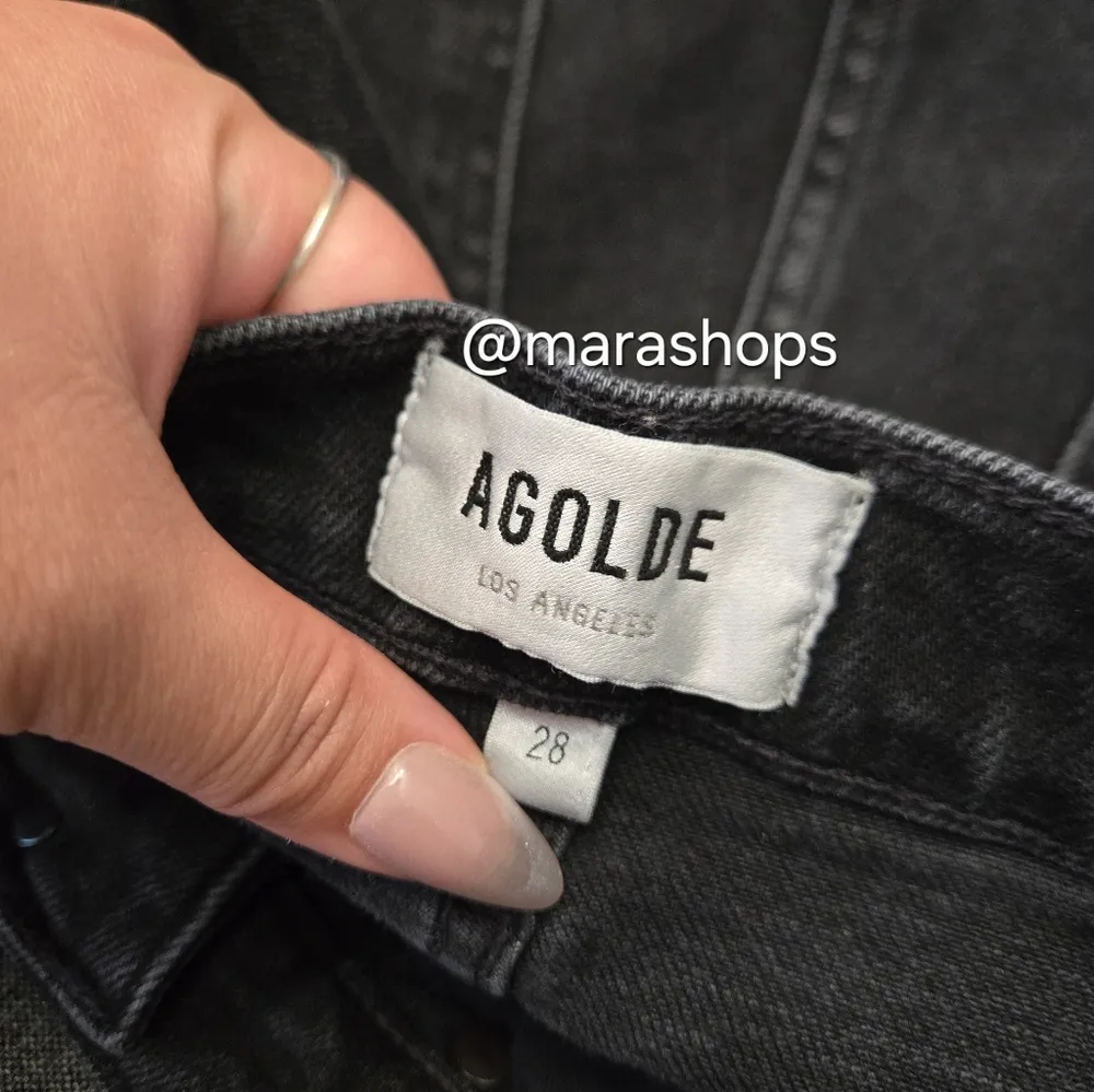 Agolde Riley High Rise Straight Crop  Jeans - Image 6