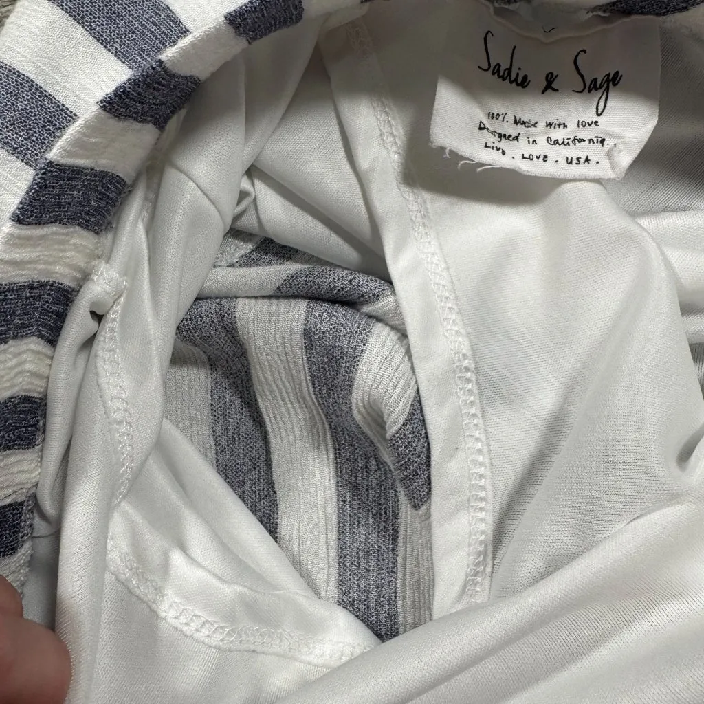 Sadie & Sage Wide Leg Flowy Beach Pants Sz S Blue - Image 5