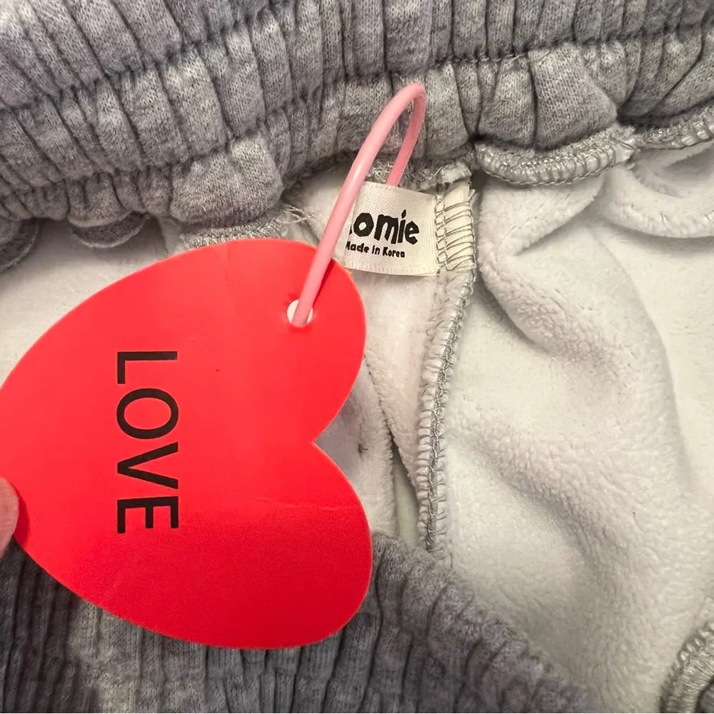 Romie Jogger Sweatpants Light Gray Pearl Studded - Image 9