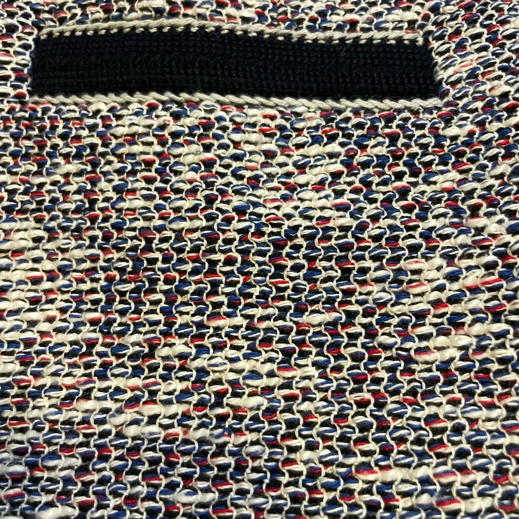 LK‎ Bennett London SK Clarie Red, White & Blue Tweed Pencil Skirt Size 8 - Image 3