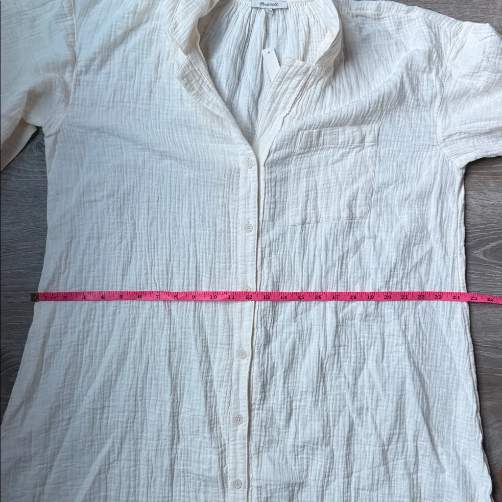 NEW Madewell Lightestspun Cover-Up Maxi Shirtdress Medium - Image 11