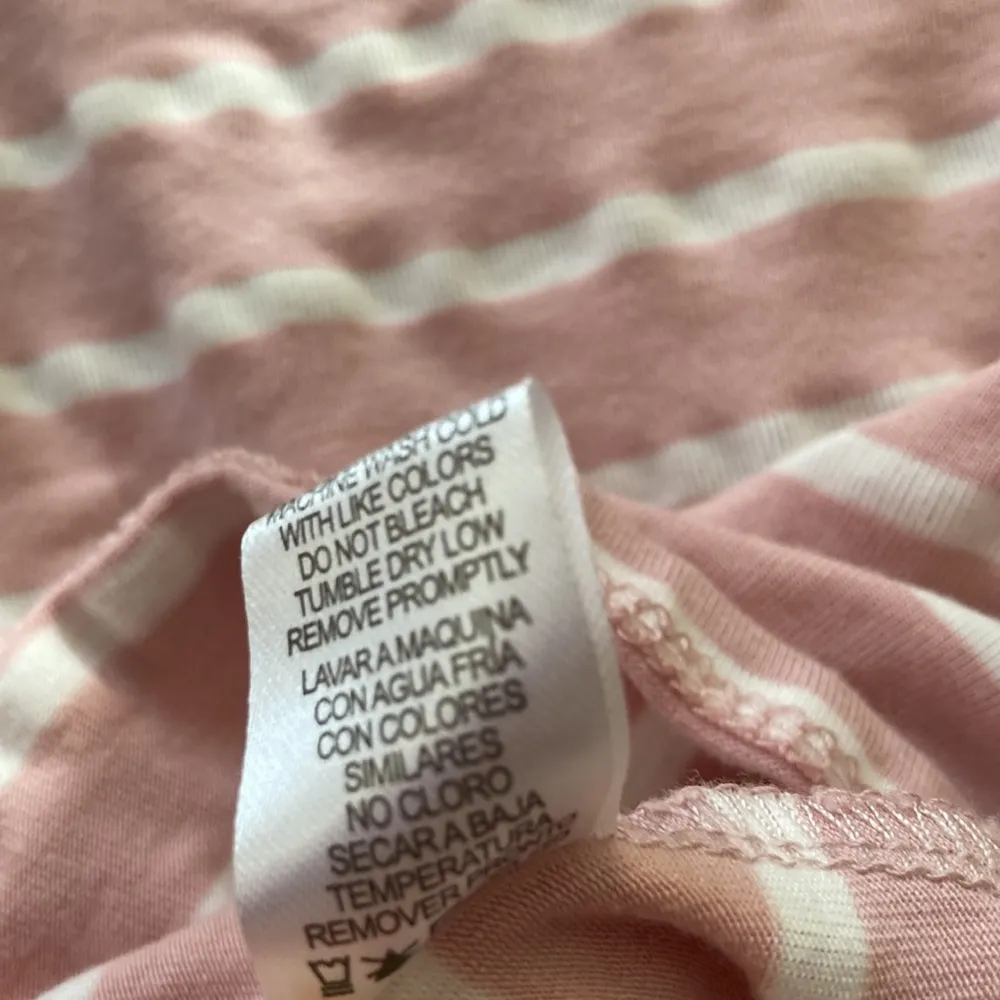 Heart & Hips Pink White Striped Crop Tie Tank Top Cotton Stretch Crew Shirt S - Image 8