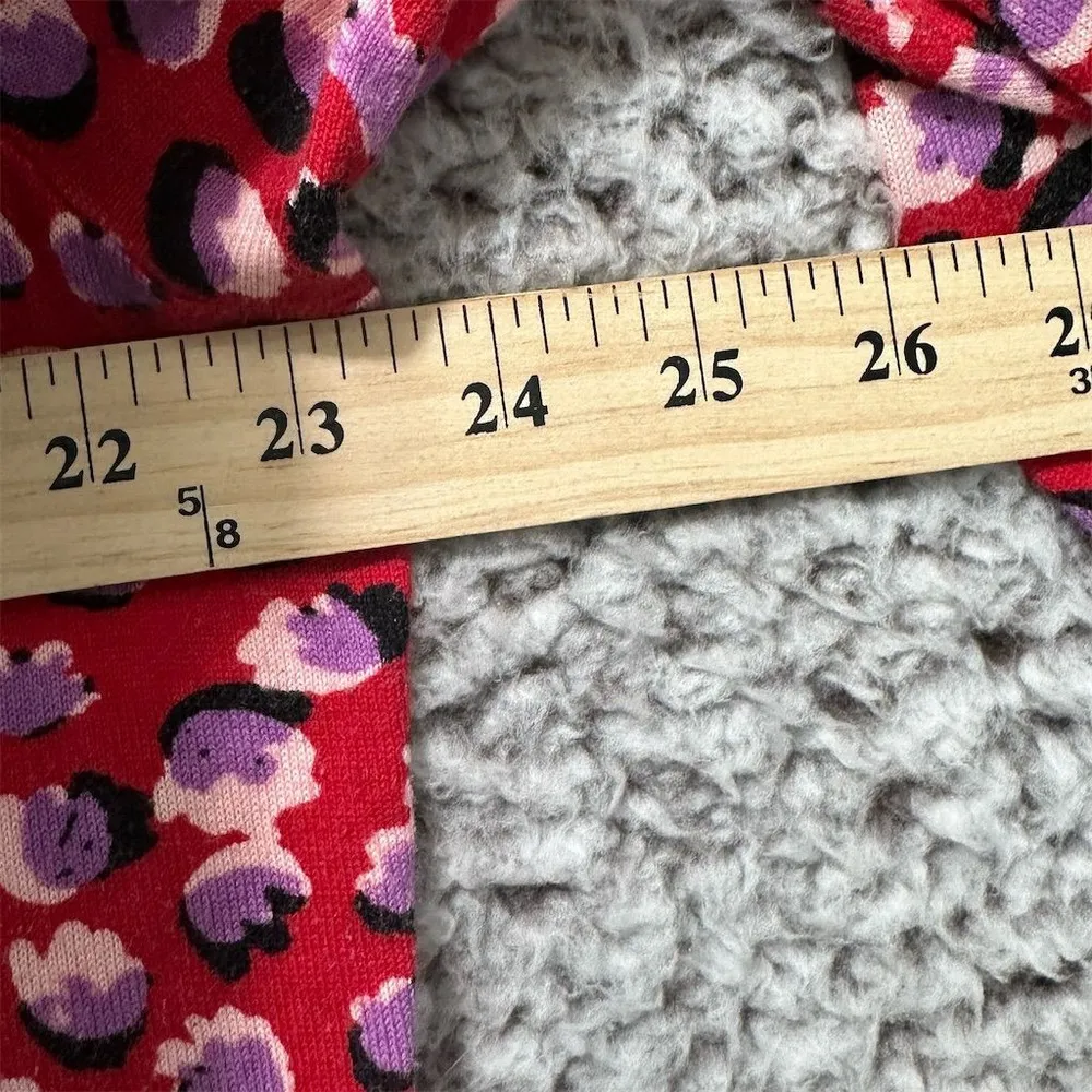 Talbots Women's Plus 2X Red Floral Cardigan Boho Maximalist Retro Dopamine Artsy - Image 6