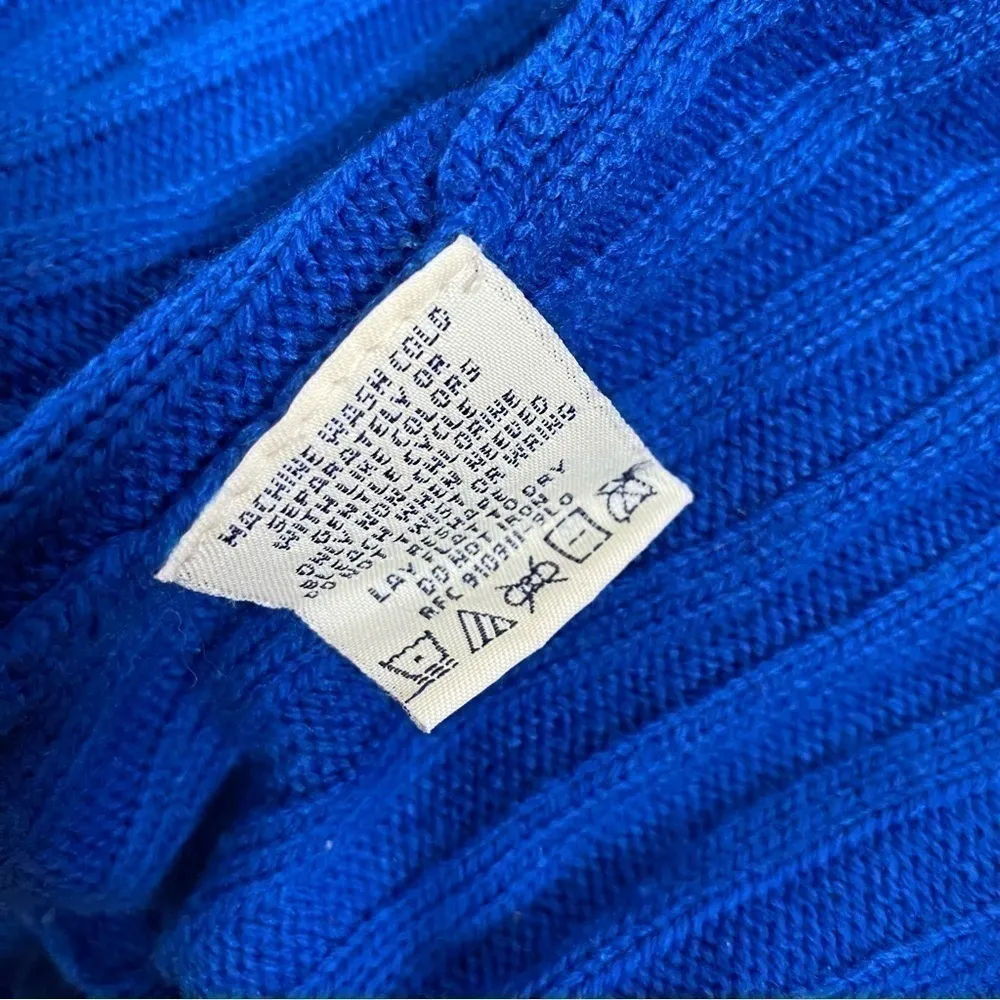 Faded Glory Vintage 90s-Y2K  V-Neck Knit Sweater Blue 26W/28W - Image 3