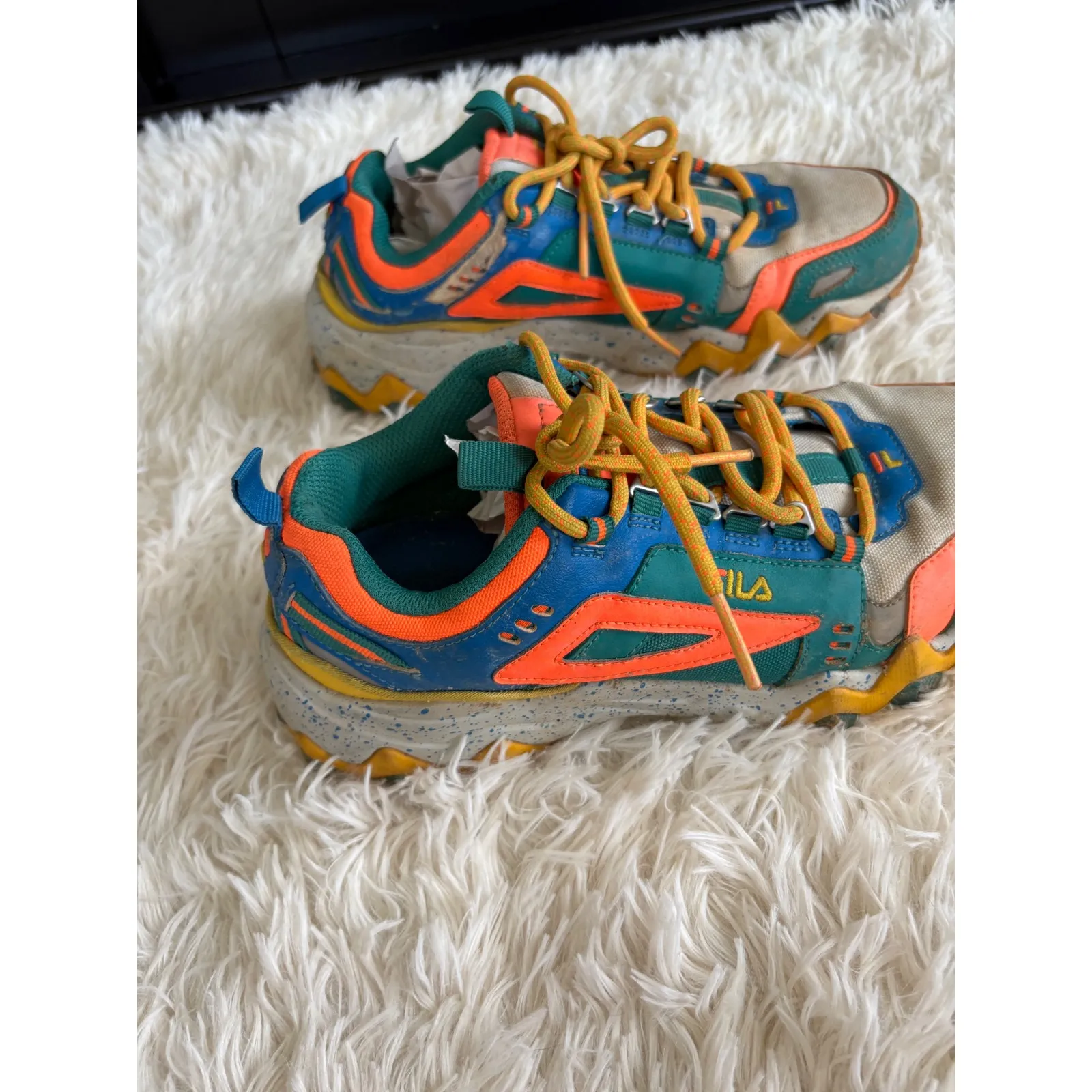 Fila Trail Running Shoes Athletic Colorful Chunky Sneakers‎ Womens Size 7 - Image 2