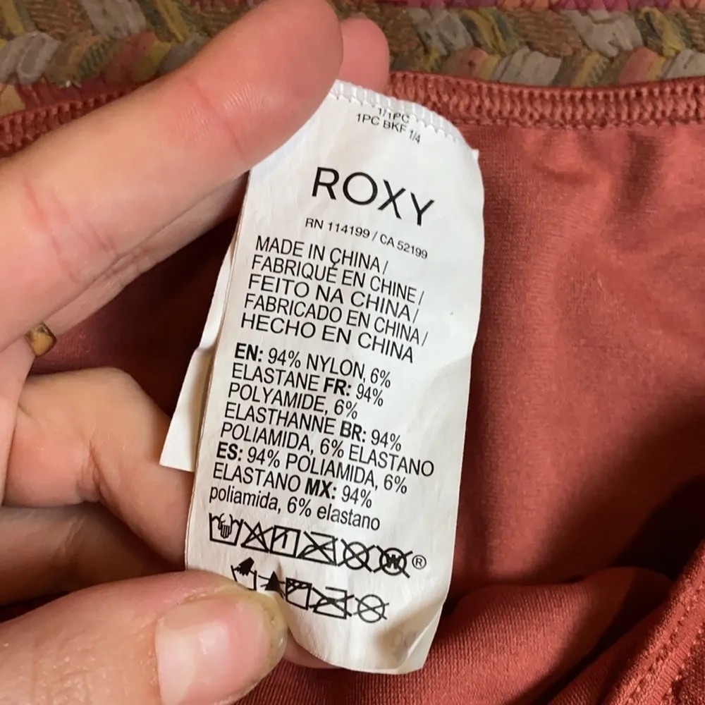 ROXY TIE FRONT HIGH WAIST HIGH CUT LEG BIKINI BOTTOMS - Image 2