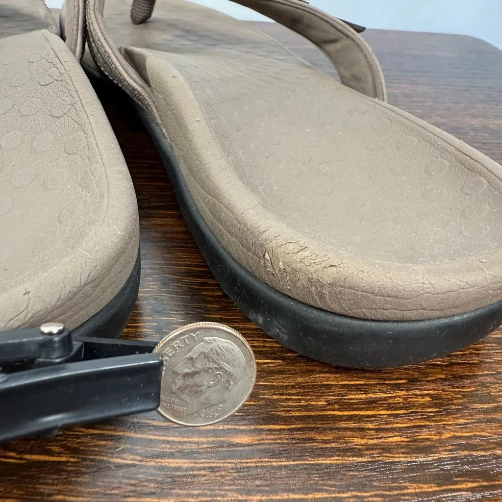 Vionic Womens tide tan flip flop sandal size 10 - Image 8