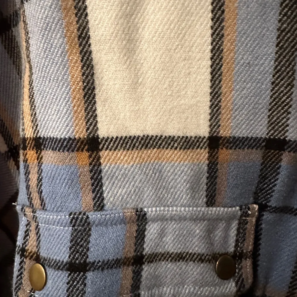 Reebok Blue Plaid Button-Up Shirt - Image 5