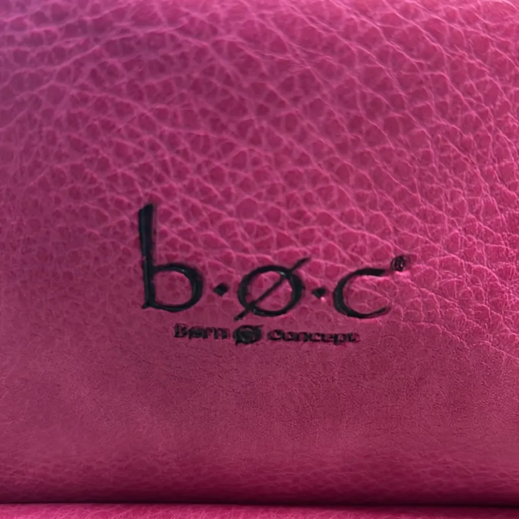 b•o•c Faux Leather Pink Yellow Orange Multicolor Handbag Purse‎ Shoulder Bag - Image 7