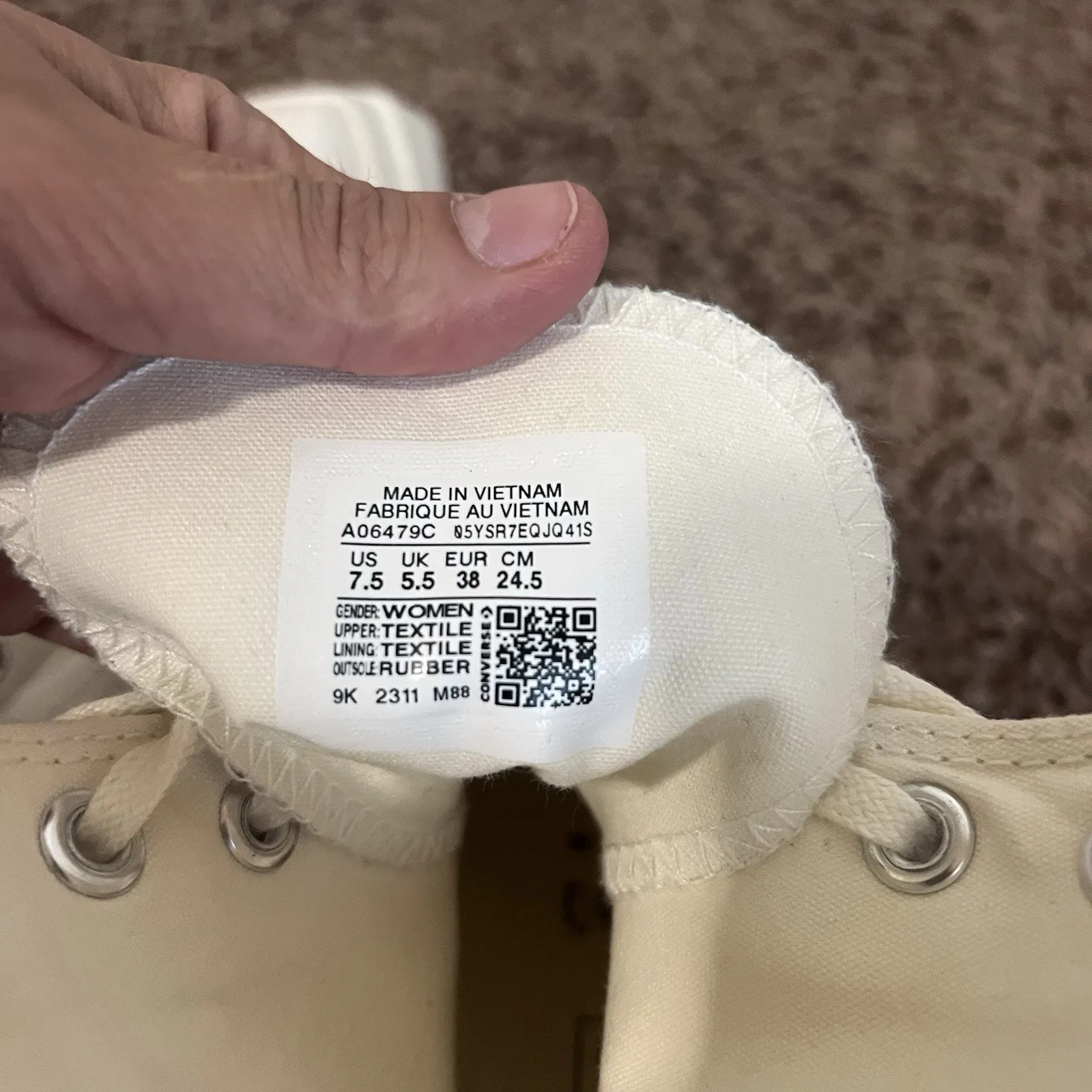 Converse Run Star Motion High Top Egret Platform Wedge Canvas Sneakers 7.5 - Image 6