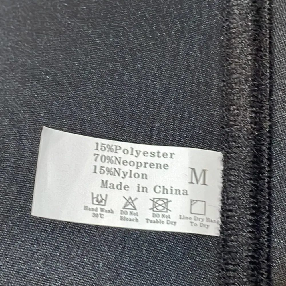 Women Neoprene Black zipper hook and loop closure weight loss body shaper Sz M Size M - Image 25