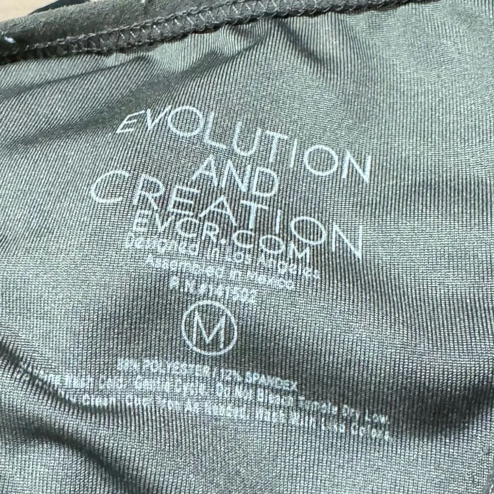 Evolution and Creation Green Black Ombre Racerback Cropped Tank Women’s Medium - Image 2