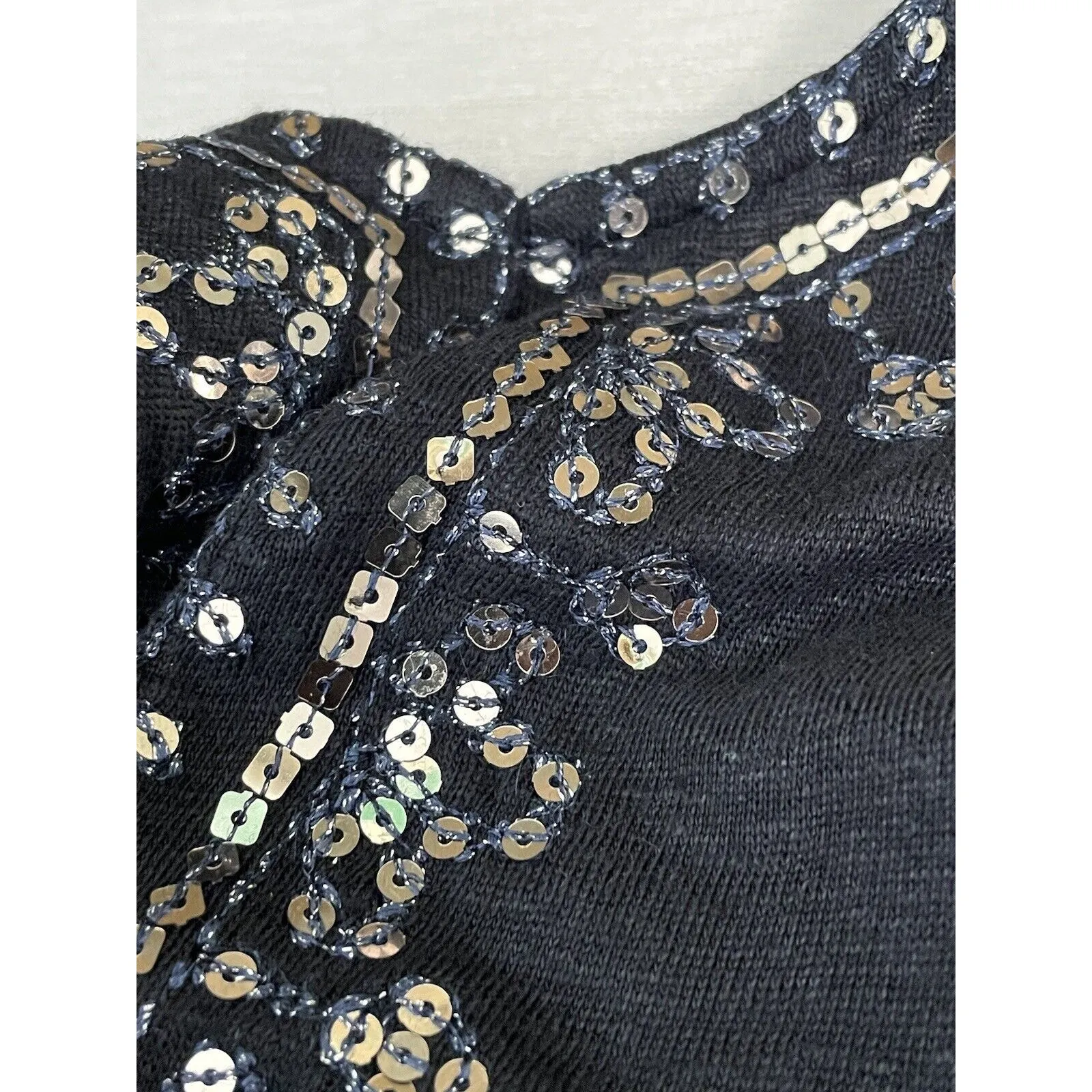 Calypso St. Barth Berega Sequin-Embroidered Tunic Gray Size XS - Image 9